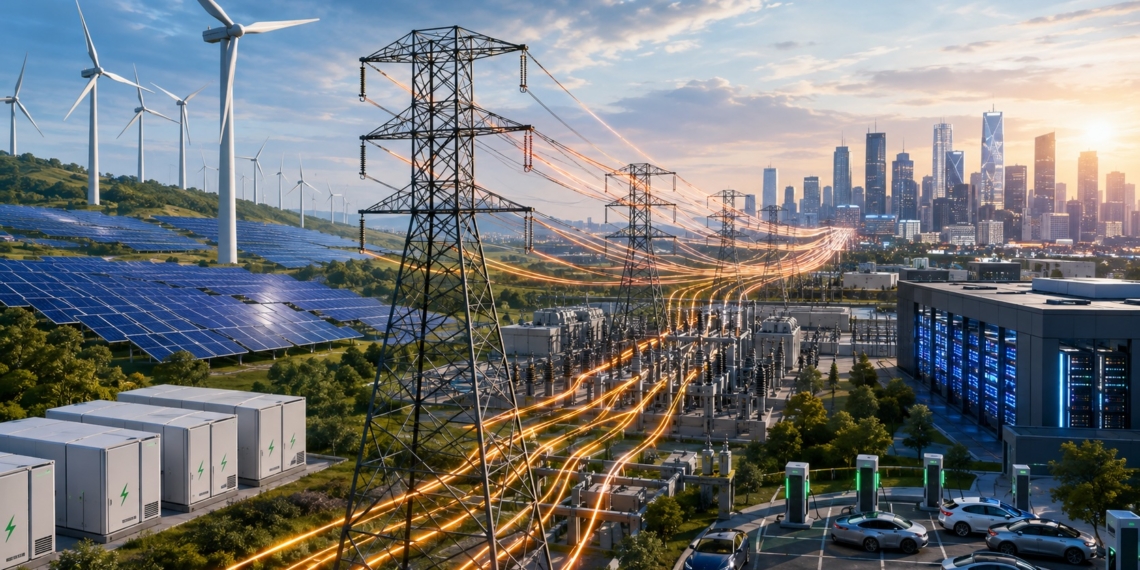 A transição energética tem um problema escondido: a rede elétrica não cresce ao mesmo ritmo